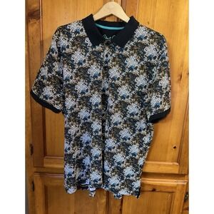 Robert Graham Men's XXL 2XL Geometric Polo Shirt Short Sleeve Collared Preppy